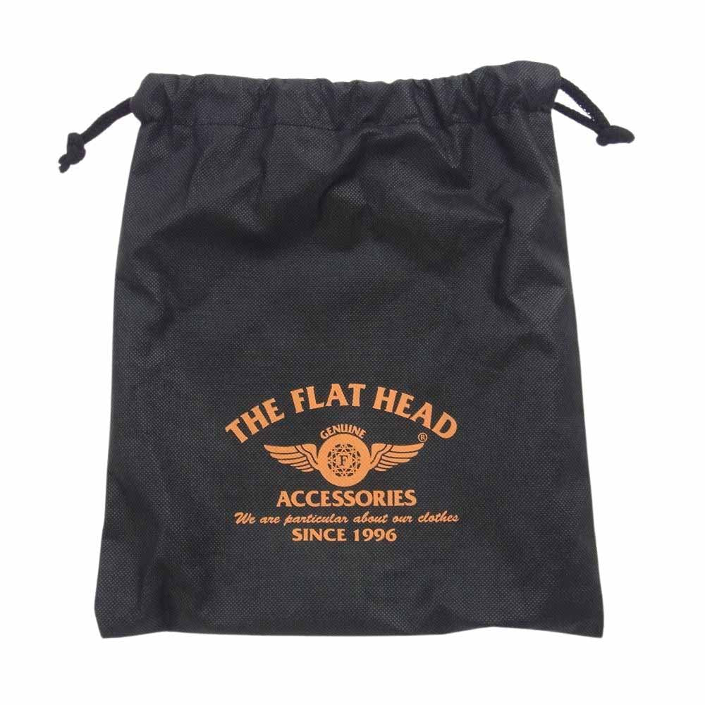 THE FLAT HEAD ザフラットヘッド Lot 2010 プレート バックル レザー ベルト ライトブラウン系 34【中古】