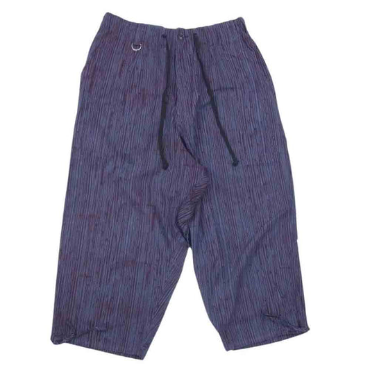 Yohji Yamamoto ヨウジヤマモト UT-P61-023 S'YTE サイト ベルトループリング ストライプ 総柄 ドローコード パンツ パープル系 3【中古】