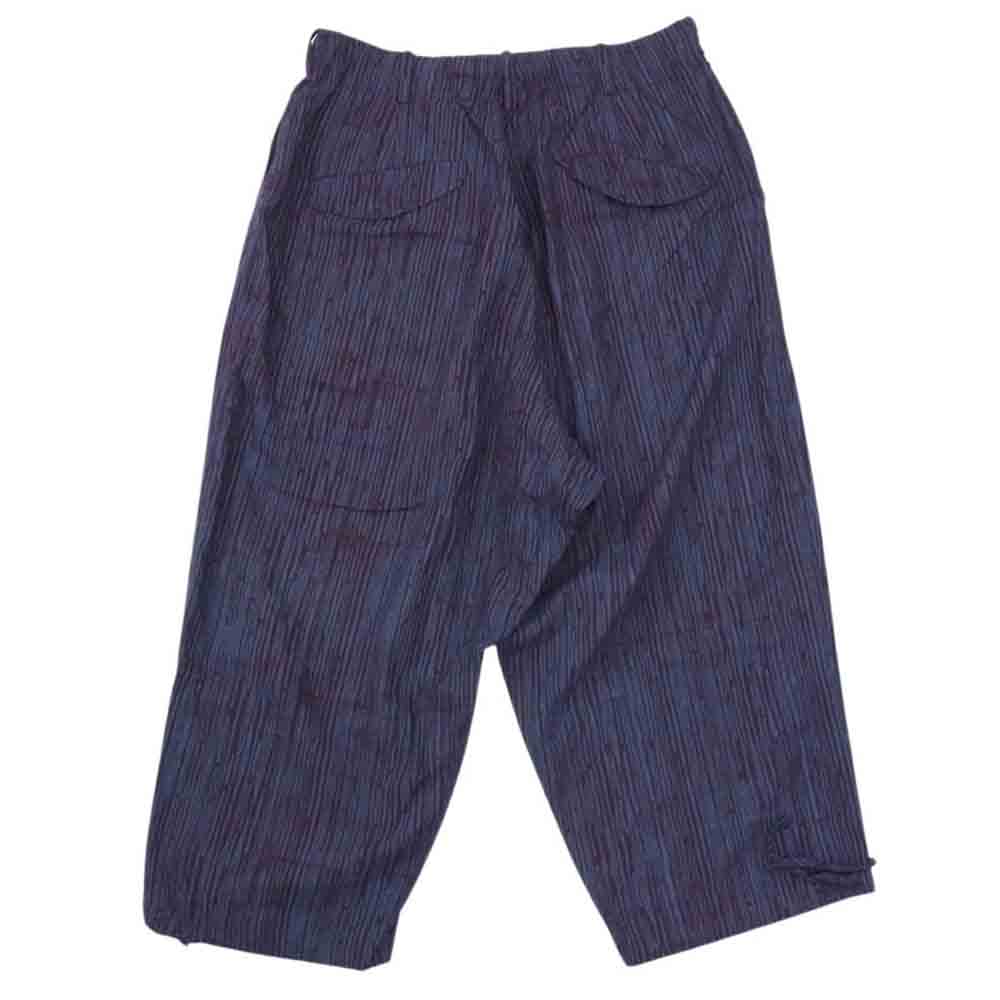 Yohji Yamamoto ヨウジヤマモト UT-P61-023 S'YTE サイト ベルトループリング ストライプ 総柄 ドローコード パンツ パープル系 3【中古】