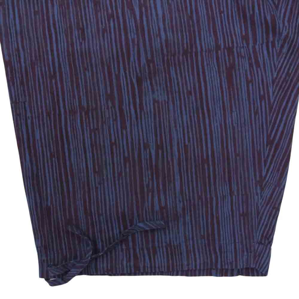 Yohji Yamamoto ヨウジヤマモト UT-P61-023 S'YTE サイト ベルトループリング ストライプ 総柄 ドローコード パンツ パープル系 3【中古】