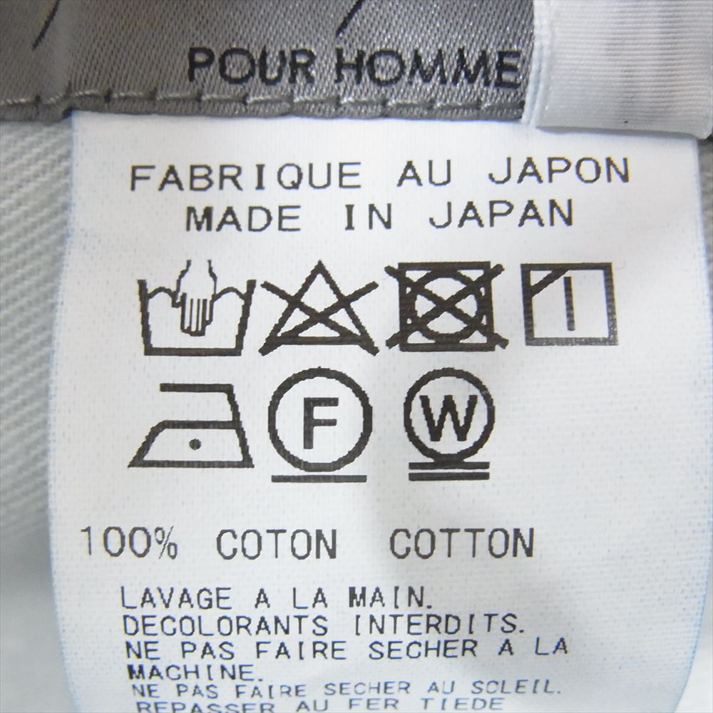 Yohji Yamamoto POUR HOMME ヨウジヤマモトプールオム 22SS HG-P95-030 ボタンフライ セルビッジ ワイド デニム パンツ インディゴブルー系 1【中古】