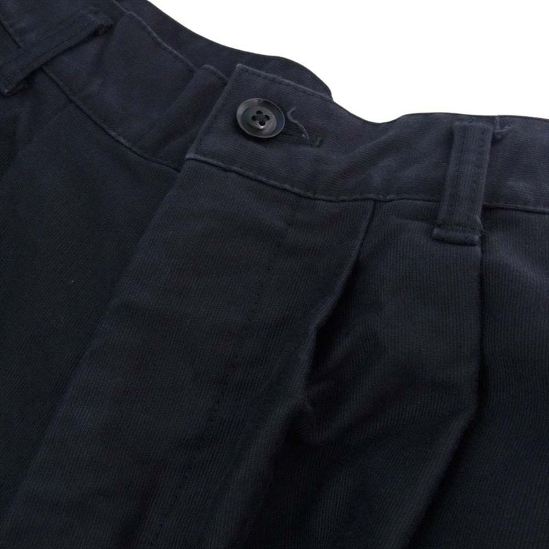 Yohji Yamamoto POUR HOMME ヨウジヤマモトプールオム 22AW HE-P61-041 DECK Jacket Cord Side Stripe Pants デッキ ジャケット コード サイド ストライプ パンツ ダークネイビー系 2【中古】