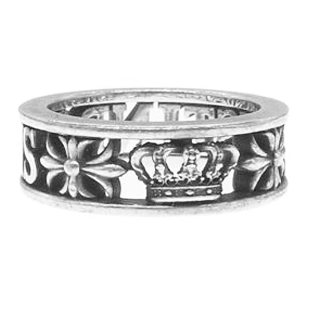 Justin Davis ジャスティンデイビス SRJ666 ギャランティ付属 MAD LOVE マッドラブ クロス クラウン リング シルバー系 13号【中古】