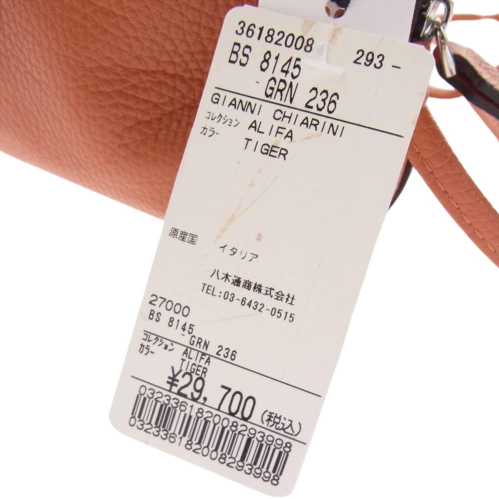 ジャンニキアリーニ BS8145-GRN 236 ALIFA S アリファ レザー 2way ショルダーバッグ レザー ハンドバッグ TIGER オレンジ系【極上美品】【中古】