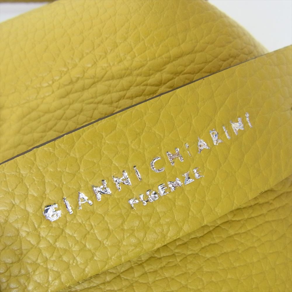 ジャンニキアリーニ BS8145-GRN 236 ALIFA S アリファ レザー 2way ショルダーバッグ レザー ハンドバッグ CURRY イエロー系【極上美品】【中古】