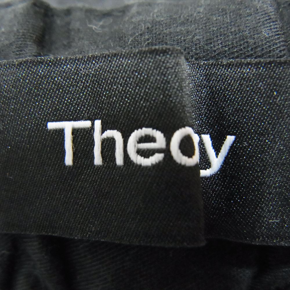 theory セオリー 02-7106008-047-904 シアサッカー イージー パンツ ブラック系 M【中古】