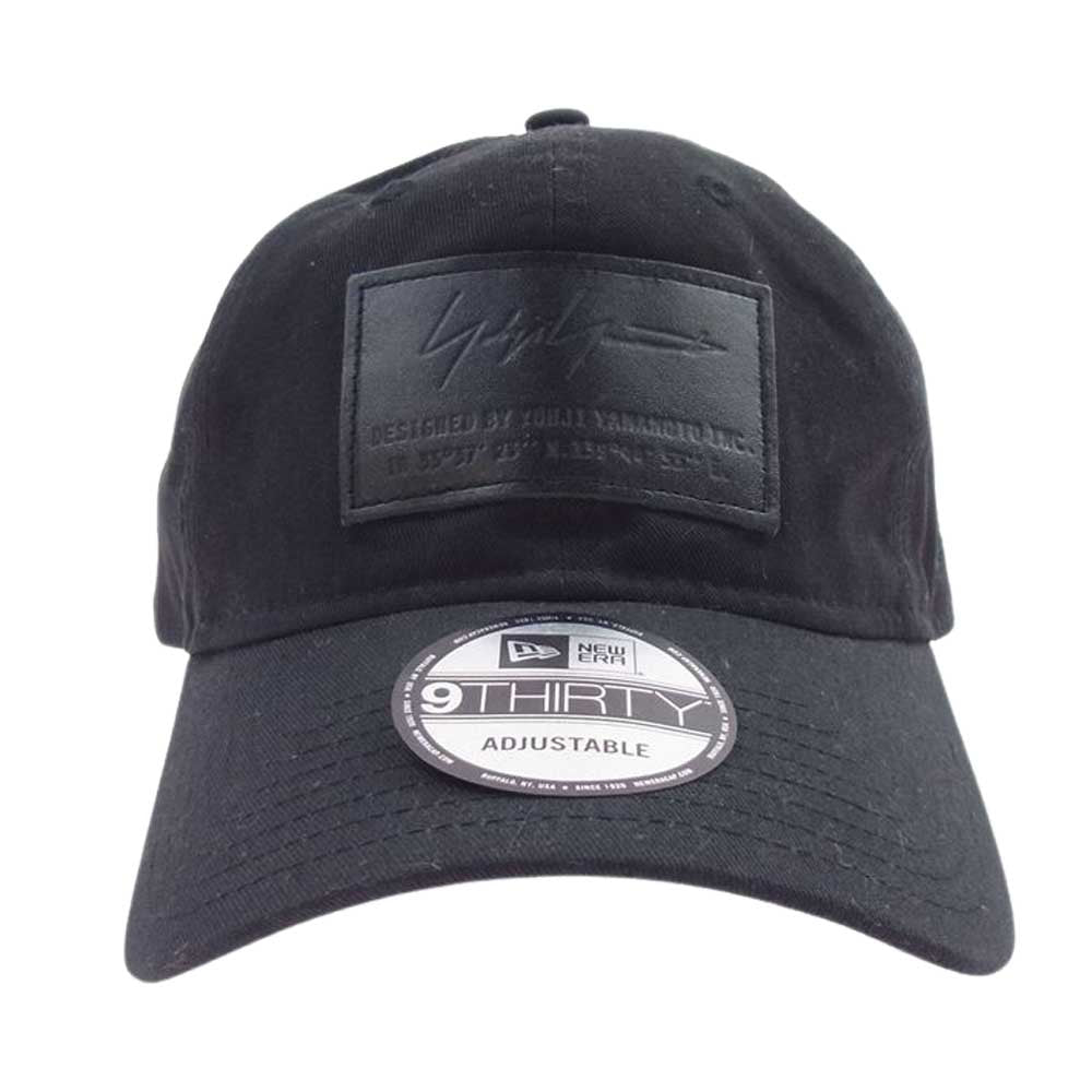 Yohji Yamamoto ヨウジヤマモト FR-H35-970 × NEW ERA ニューエラ レザー パッチ ベースボール キャップ ブラック系【中古】