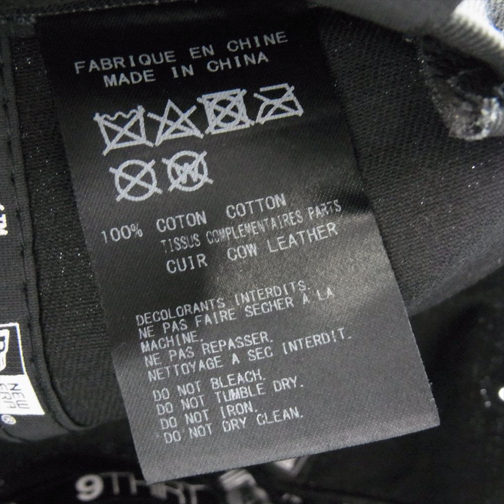 Yohji Yamamoto ヨウジヤマモト FR-H35-970 × NEW ERA ニューエラ レザー パッチ ベースボール キャップ ブラック系【中古】