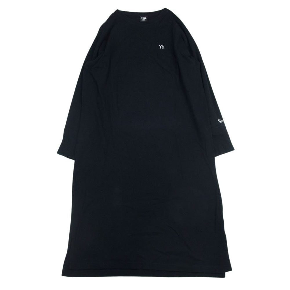 Y's Yohji Yamamoto ワイズ ヨウジヤマモト YX-T28-079 × NEW ERA ニューエラ L/S Cotton Tee One-Piece コットン 長袖 Tシャツ ワンピース ブラック系 OS【中古】