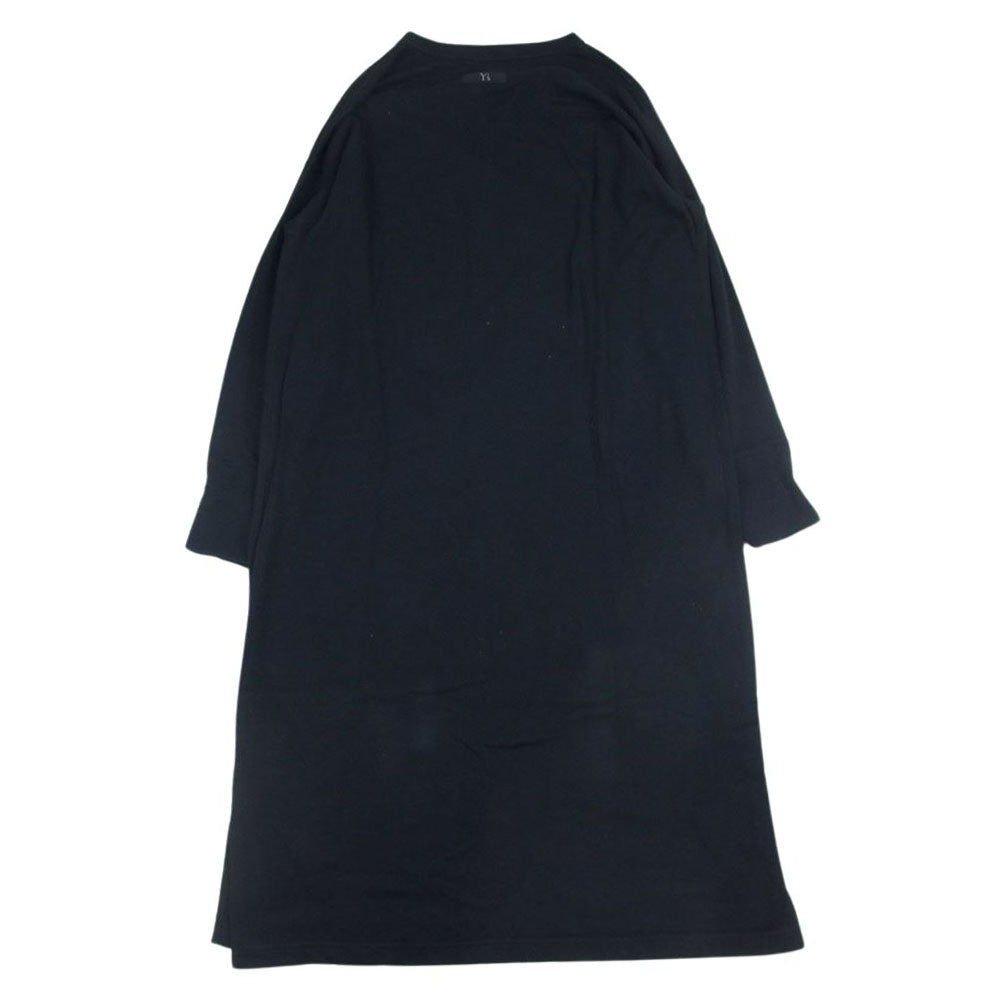 Y's Yohji Yamamoto ワイズ ヨウジヤマモト YX-T28-079 × NEW ERA ニューエラ L/S Cotton Tee One-Piece コットン 長袖 Tシャツ ワンピース ブラック系 OS【中古】