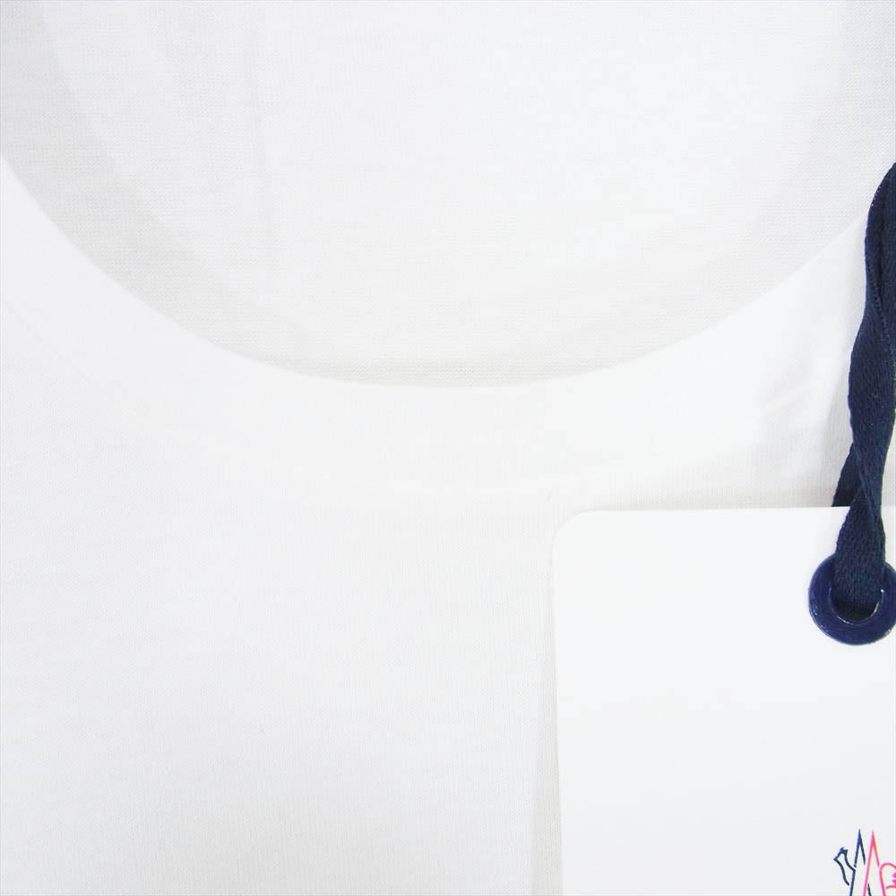 MONCLER モンクレール H109P8C00001 829ET T-SHIRT MANICA CORTA hann ロゴワッペン付 半袖 TEE Tシャツ ホワイト系 S【新古品】【未使用】【中古】