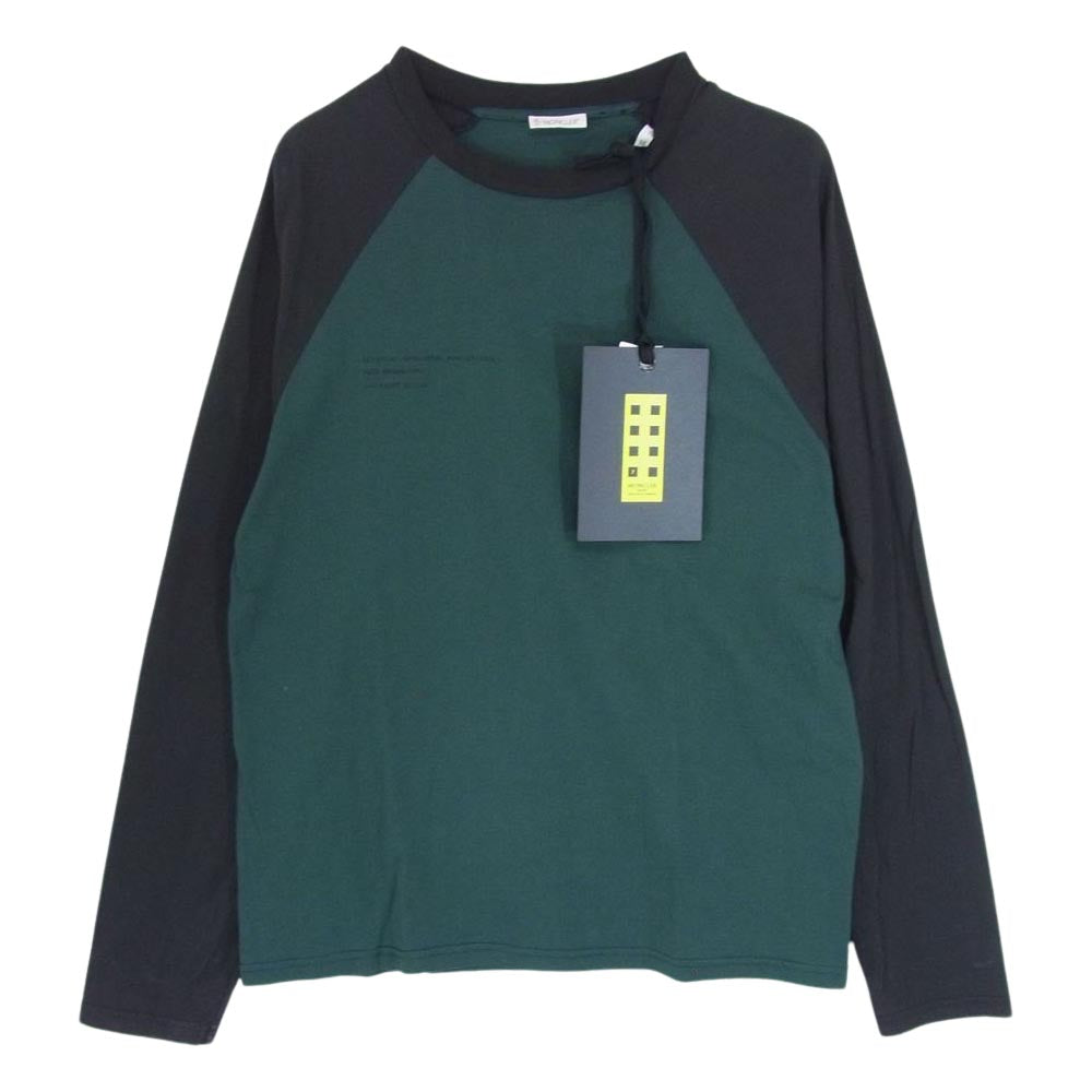 MONCLER モンクレール 22AW H209U8D00003 M2350 × FRAGMENT フラグメント RAGLAN T-SHIRT ラグラン カットソー 長袖 Tシャツ  グリーン系 M【美品】【中古】