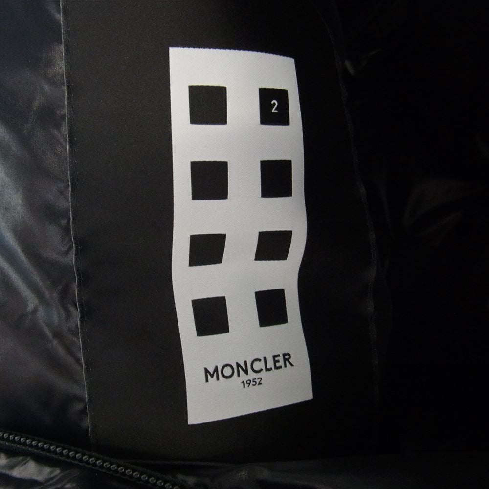 MONCLER モンクレール H20921A00039 M2019 Bytham バイサム ロゴパッチ ダウン ジャケット ブラック系 1【美品】【中古】
