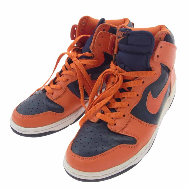 NIKE ナイキ 630335-481 Dunk High LE College orange/Obsidian 1999ナイキ ダンク ハイ スニーカー オレンジ系 ネイビー系 28.5cm【中古】