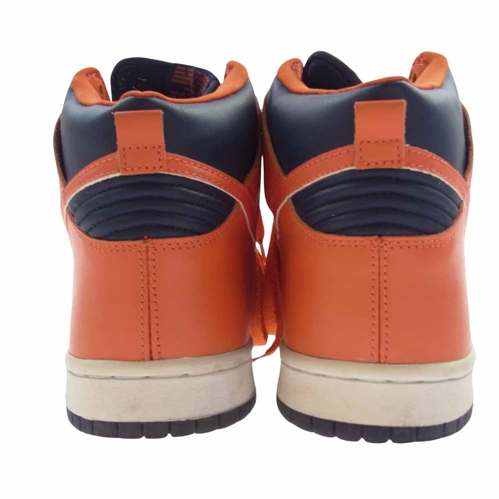 NIKE ナイキ 630335-481 Dunk High LE College orange/Obsidian 1999ナイキ ダンク ハイ スニーカー オレンジ系 ネイビー系 28.5cm【中古】