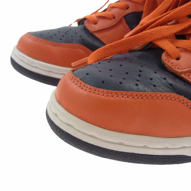 NIKE ナイキ 630335-481 Dunk High LE College orange/Obsidian 1999ナイキ ダンク ハイ スニーカー オレンジ系 ネイビー系 28.5cm【中古】