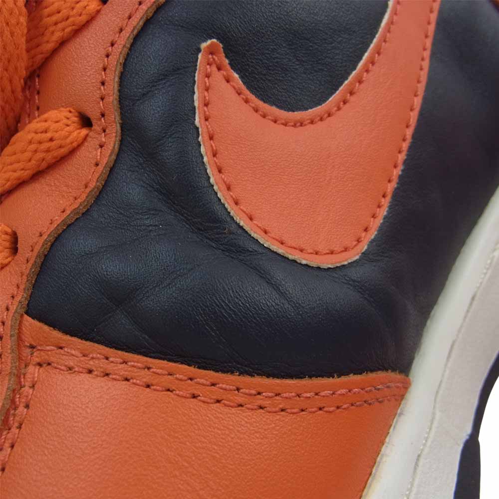 NIKE ナイキ 630335-481 Dunk High LE College orange/Obsidian 1999ナイキ ダンク ハイ スニーカー オレンジ系 ネイビー系 28.5cm【中古】