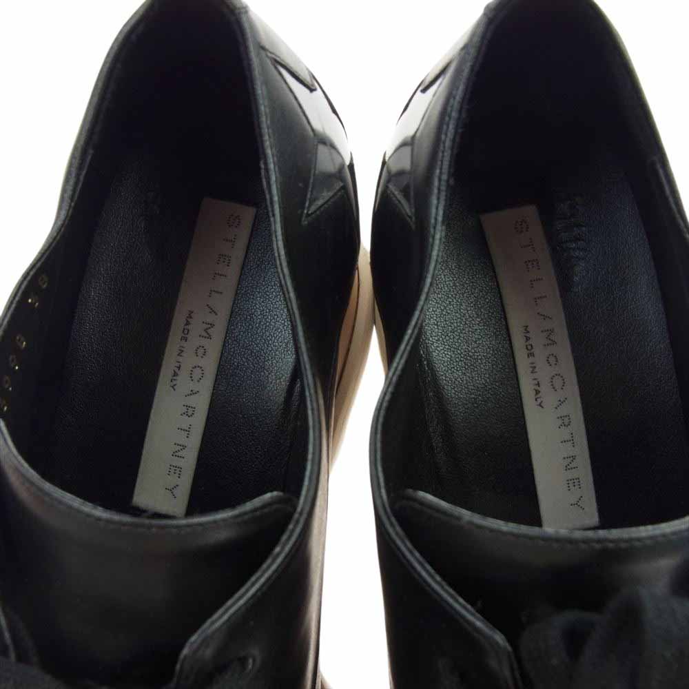 Stella McCartney ステラマッカートニー 363998 ELYSE STAR エリス 星柄  厚底 ウッドソール ローカット スニーカーシューズ ブラック系 38【中古】