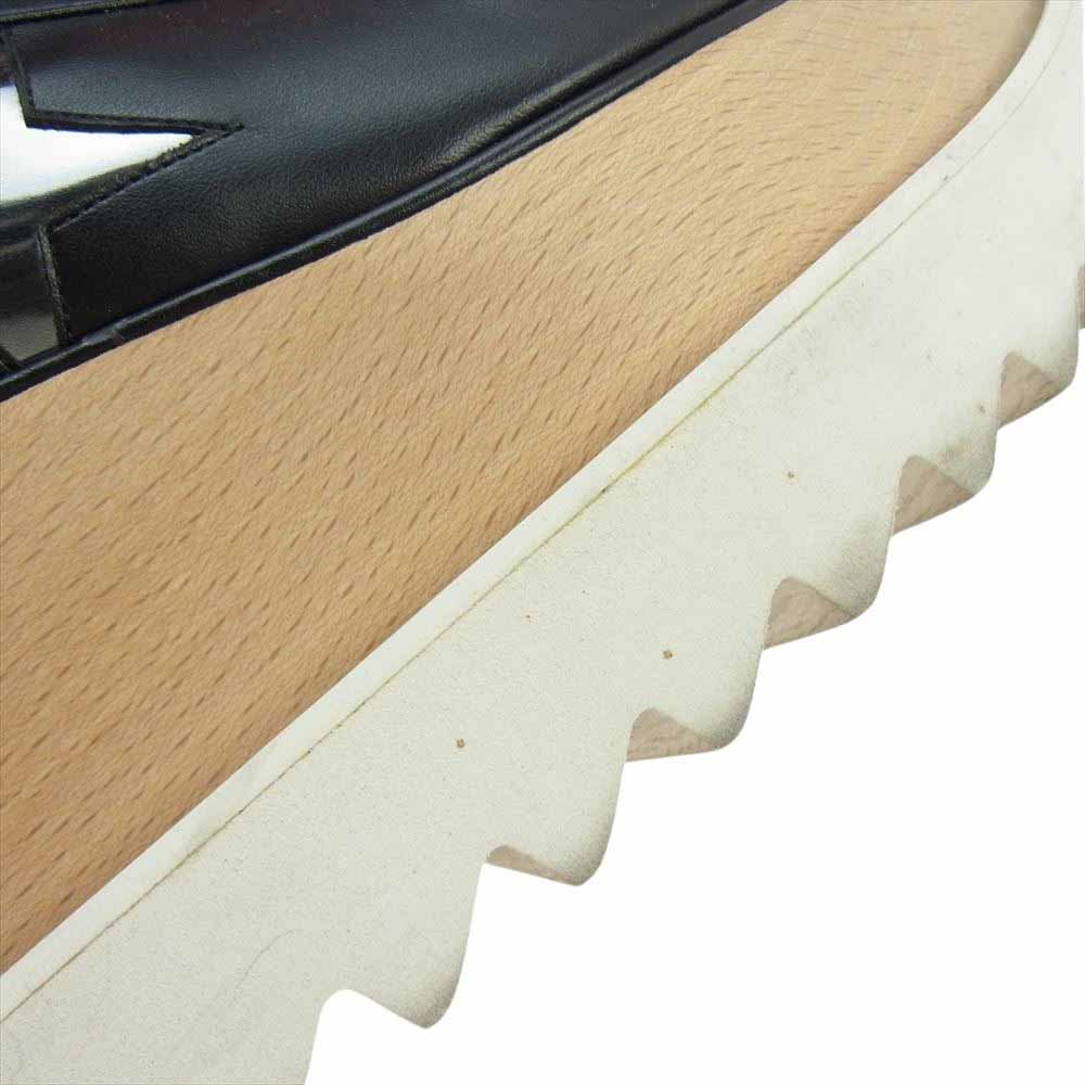 Stella McCartney ステラマッカートニー 363998 ELYSE STAR エリス 星柄  厚底 ウッドソール ローカット スニーカーシューズ ブラック系 38【中古】