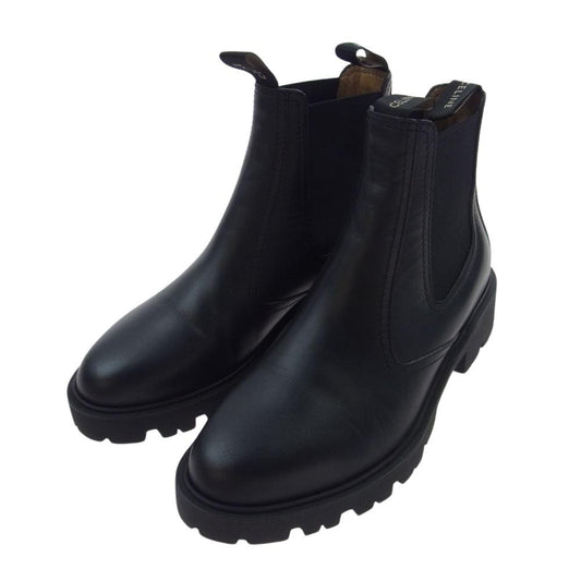 CELINE セリーヌ P220013475 MARGARET CHELSEA BOOT トリオンフ マーガレット チェルシーブーツ カーフスキン ブラック系 37.5【中古】