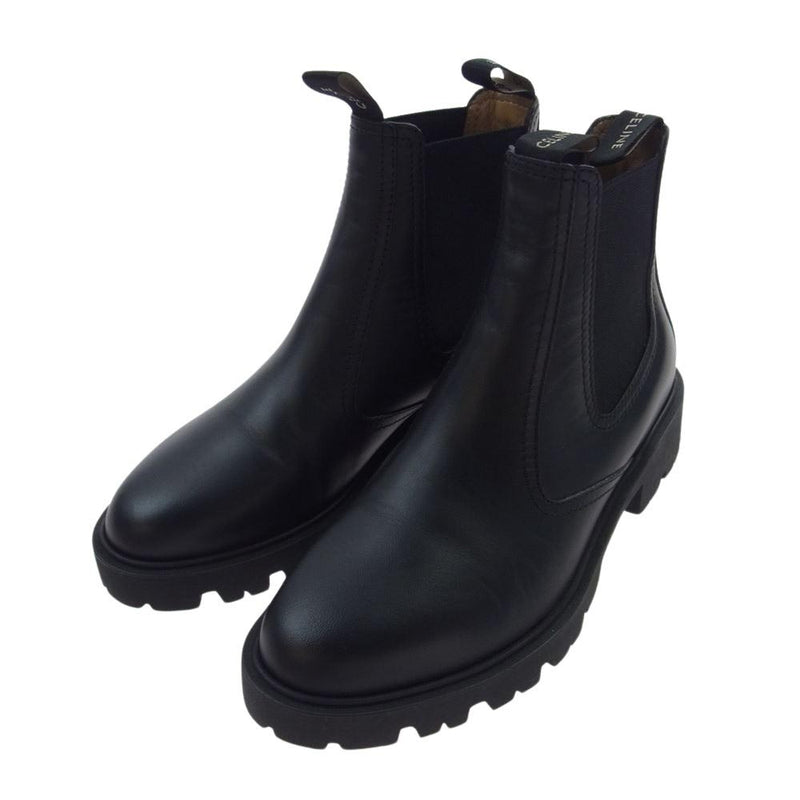 CELINE セリーヌ P220013475 MARGARET CHELSEA BOOT トリオンフ マーガレット チェルシーブーツ カーフスキン ブラック系 37.5【中古】