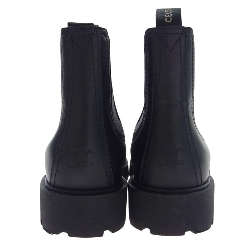 CELINE セリーヌ P220013475 MARGARET CHELSEA BOOT トリオンフ マーガレット チェルシーブーツ カーフスキン ブラック系 37.5【中古】