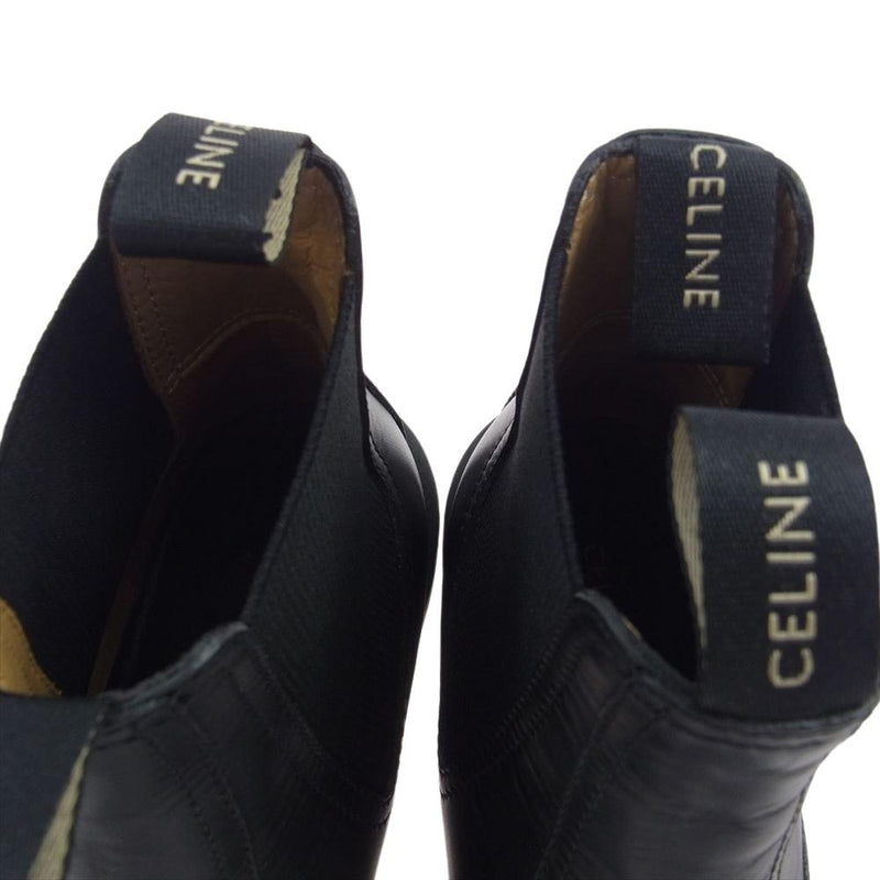 CELINE セリーヌ P220013475 MARGARET CHELSEA BOOT トリオンフ マーガレット チェルシーブーツ カーフスキン ブラック系 37.5【中古】