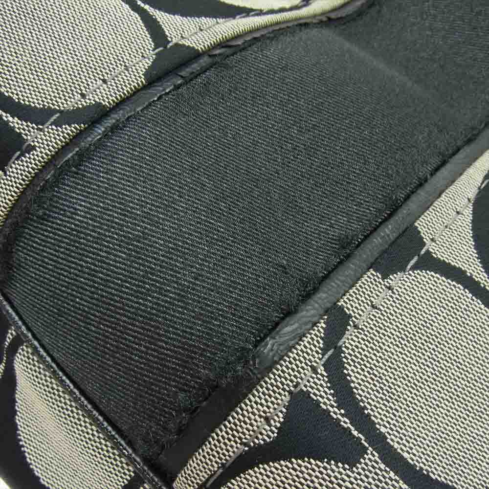 COACH コーチ シグネチャー キャンバス トート バッグ ブラック系 ベージュ系【中古】