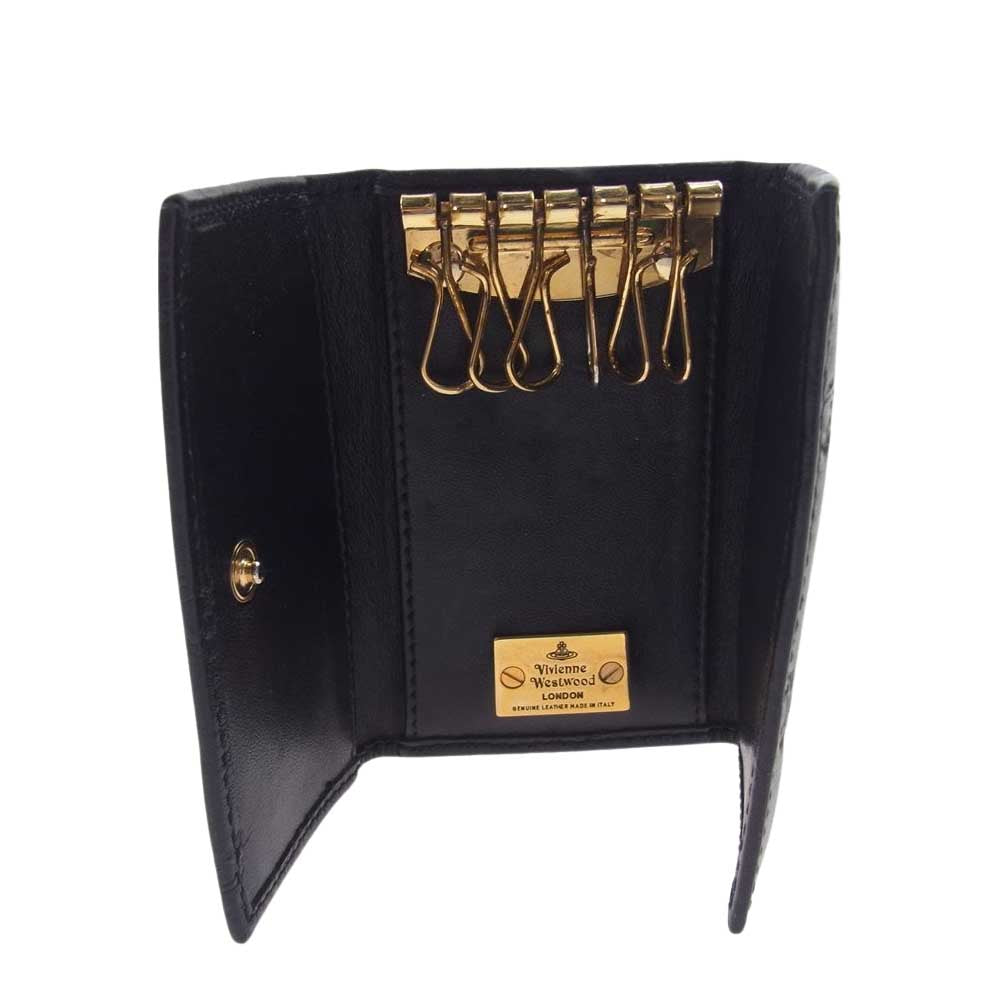 Vivienne Westwood ヴィヴィアンウエストウッド 720V01V レザー 6連 キーケース ブラック系【中古】