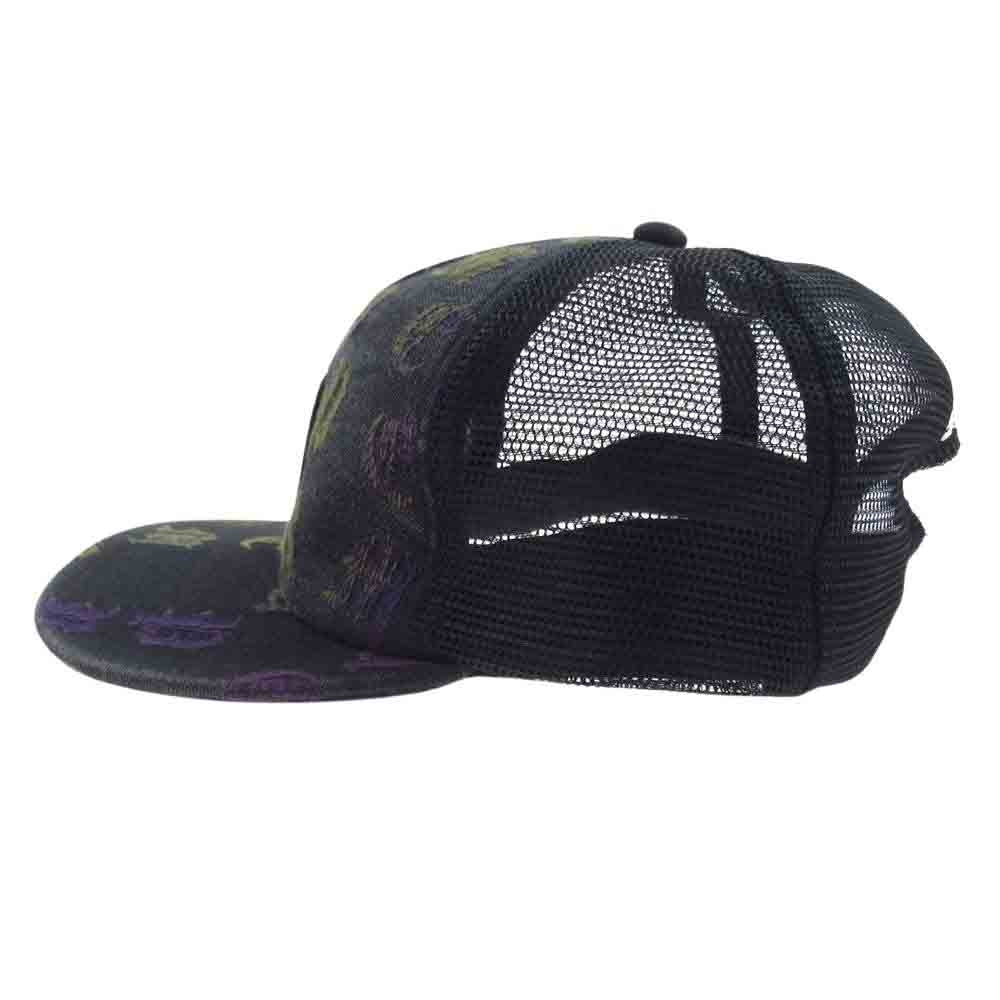Supreme シュプリーム 22SS Gradient Jacquard Back 6Panel ジャガード ワッペン 6パネル メッシュ キャップ ブラック系【中古】