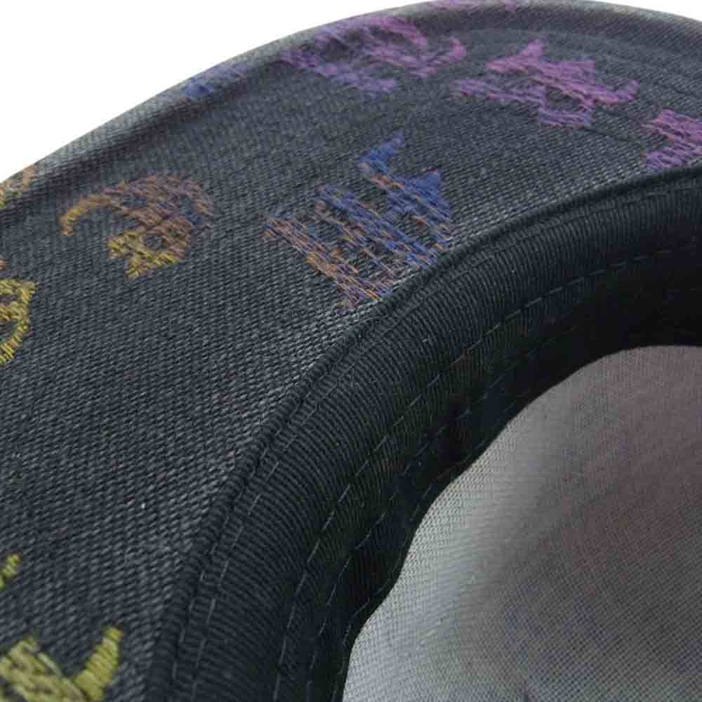 Supreme シュプリーム 22SS Gradient Jacquard Back 6Panel ジャガード ワッペン 6パネル メッシュ キャップ ブラック系【中古】