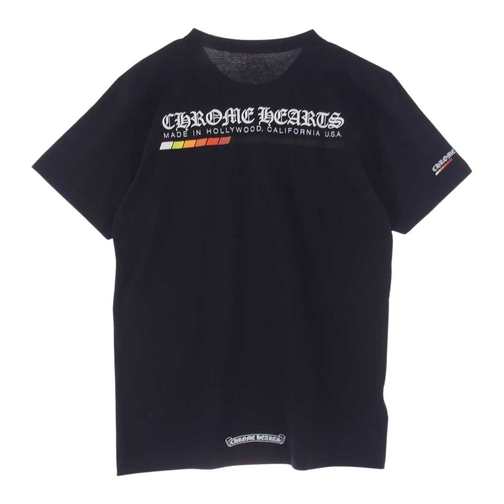 CHROME HEARTS クロムハーツ（原本無） Neon Bar Logo Tee  ネオンバー ロゴ 半袖 Tシャツ  ブラック系 M【中古】