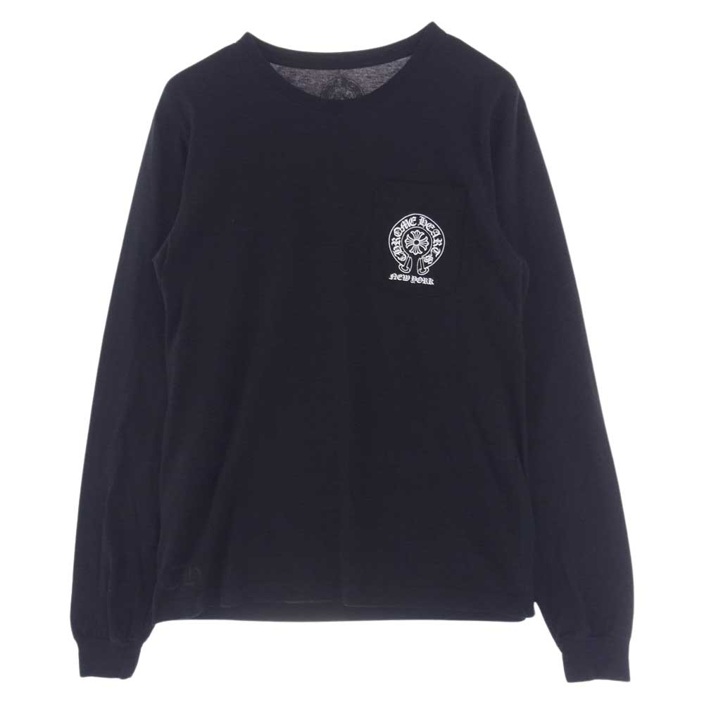 CHROME HEARTS クロムハーツ（原本無） バック ホース シュー バック プリント 長袖 Tシャツ カットソー ブラック系 M【中古】