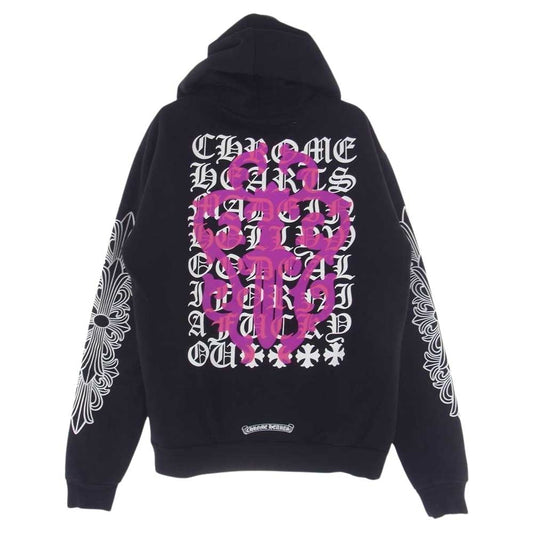 CHROME HEARTS クロムハーツ（原本無） Dagger EyeChart ZIP Hoodie ダガー アイチャート ジップ フーディー パーカー ブラック系 S【中古】