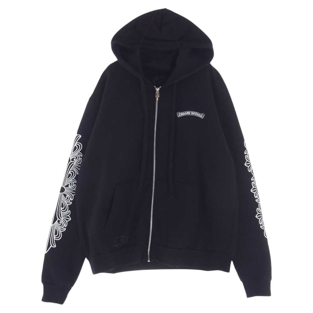 CHROME HEARTS クロムハーツ（原本無） Dagger EyeChart ZIP Hoodie ダガー アイチャート ジップ フーディー パーカー ブラック系 S【中古】