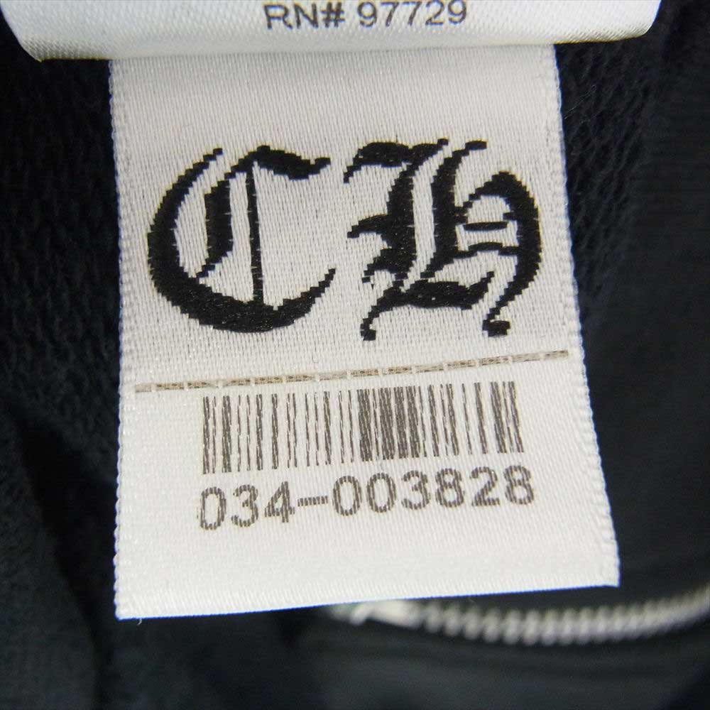 CHROME HEARTS クロムハーツ（原本無） SWTSHRT HD ZIP ホース シュー バック プリント ダガー ジップアップ パーカー ブラック系 M【中古】