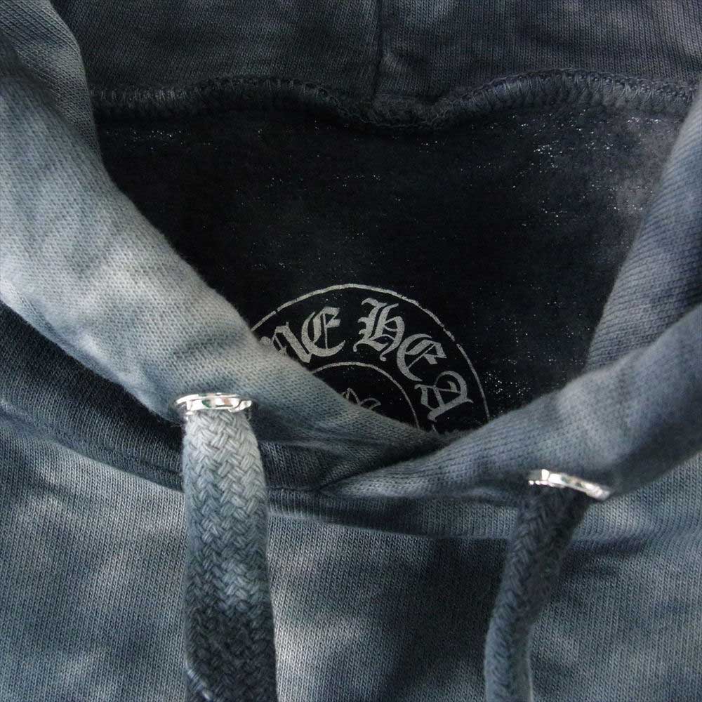 CHROME HEARTS クロムハーツ（原本無） Horseshoe Hoodie Black Tie Dye  ホースシュー フーディ  タイダイ プルオーバー パーカー ブラック系 M【中古】