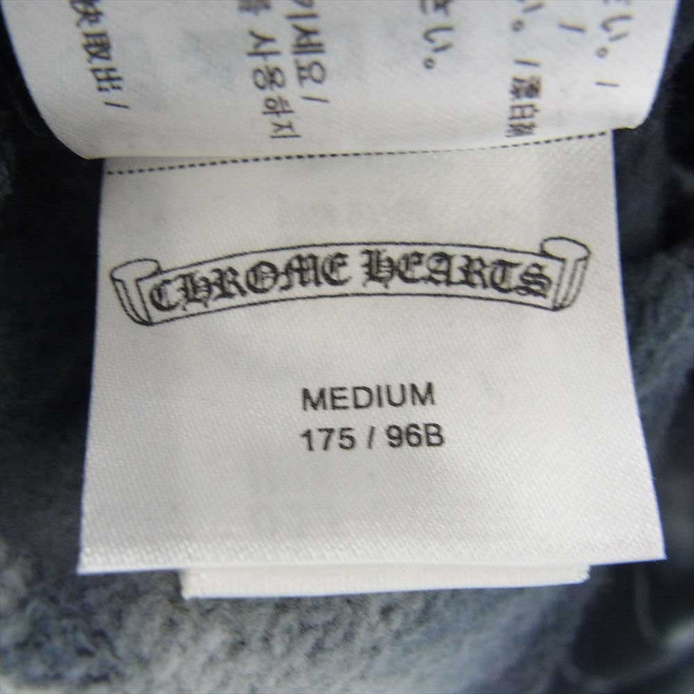 CHROME HEARTS クロムハーツ（原本無） Horseshoe Hoodie Black Tie Dye  ホースシュー フーディ  タイダイ プルオーバー パーカー ブラック系 M【中古】