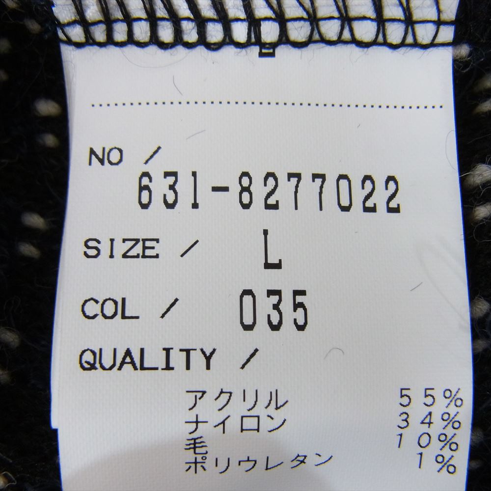 TORNADO MART トルネードマート 631-8277022 シャギー ウール  Vネック ニット セーター ネイビー系 L【中古】