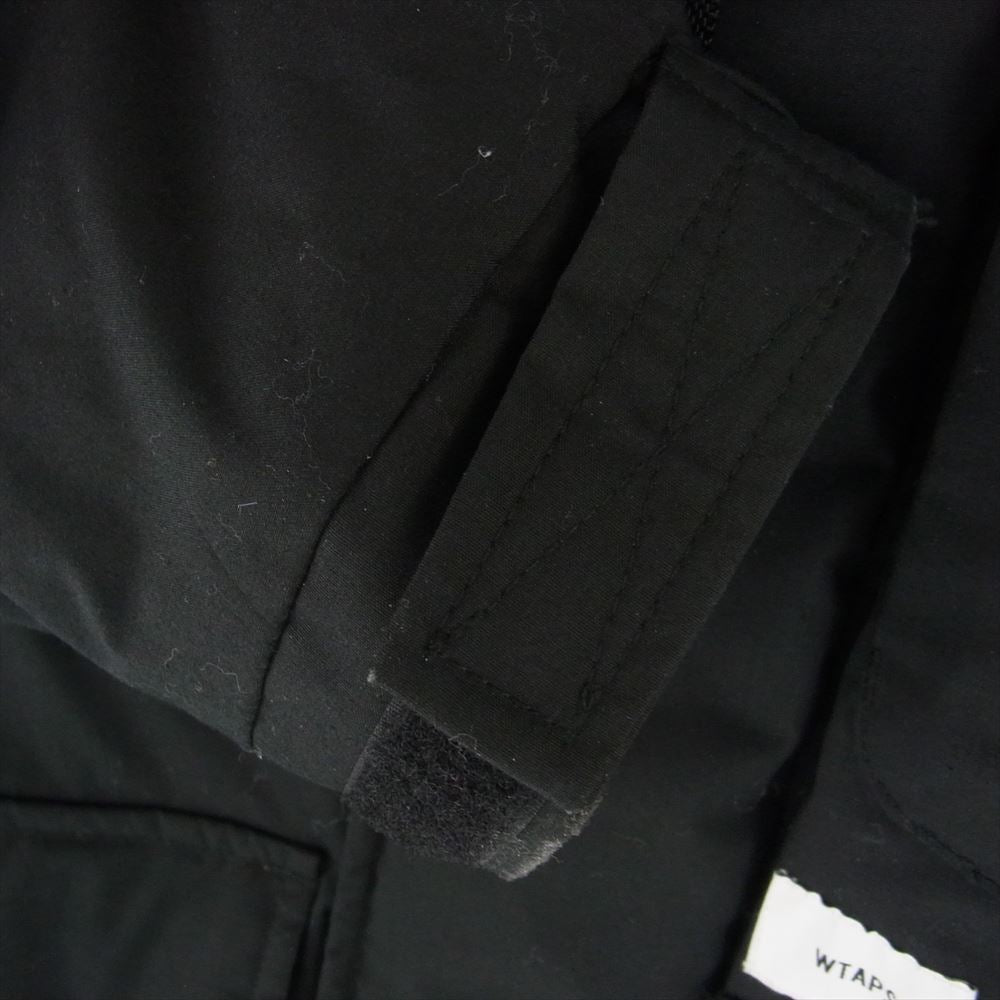 WTAPS ダブルタップス 19AW 192WVDT-JKM04 MC JACKET COPO TAFFETA タフタ ロゴ 中綿 ミリタリー ジャケット ブルゾン ブラック系 X02【中古】