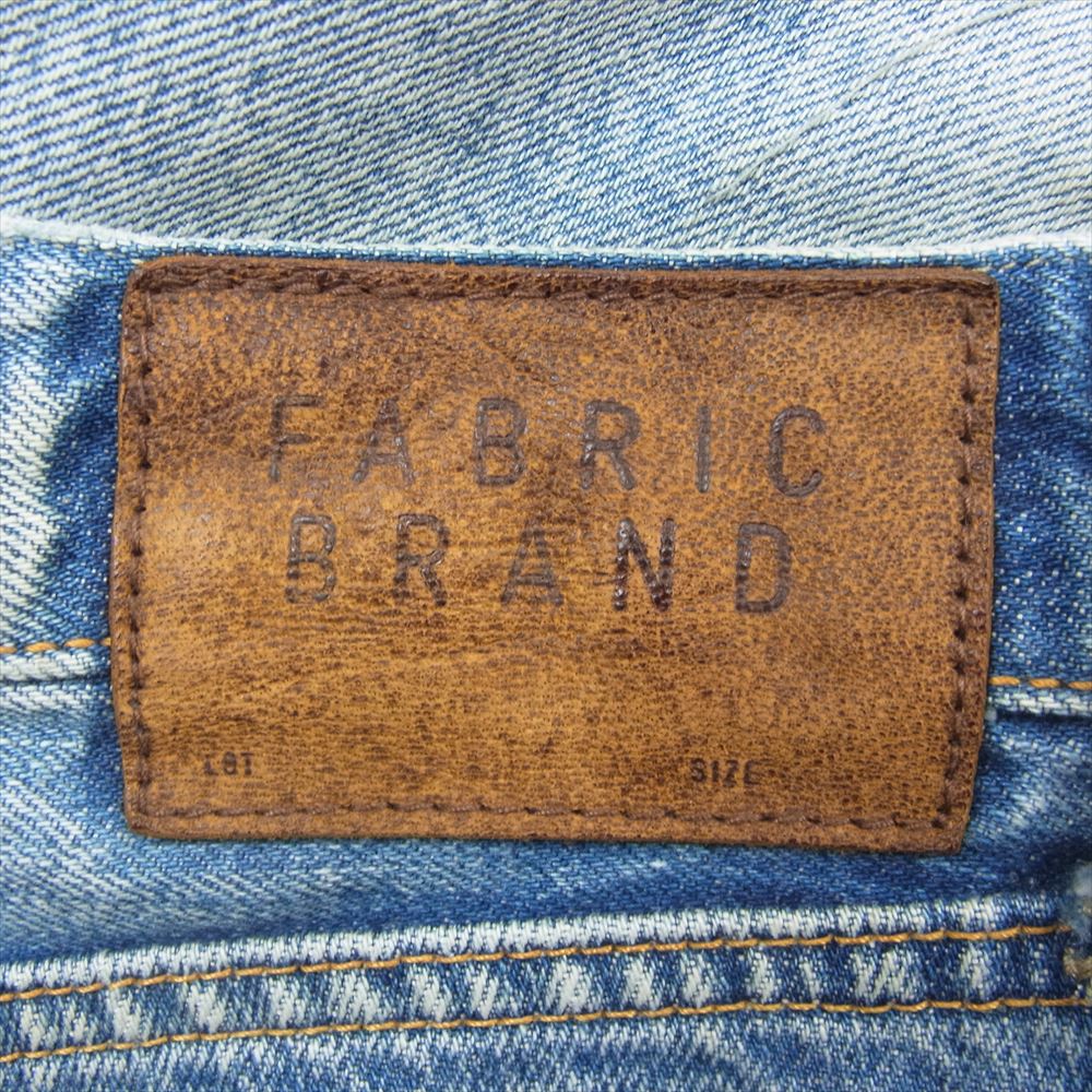 ファブリックブランド ダメージ加工 デニム パンツ ジーンズ インディゴブルー系 34/32【中古】