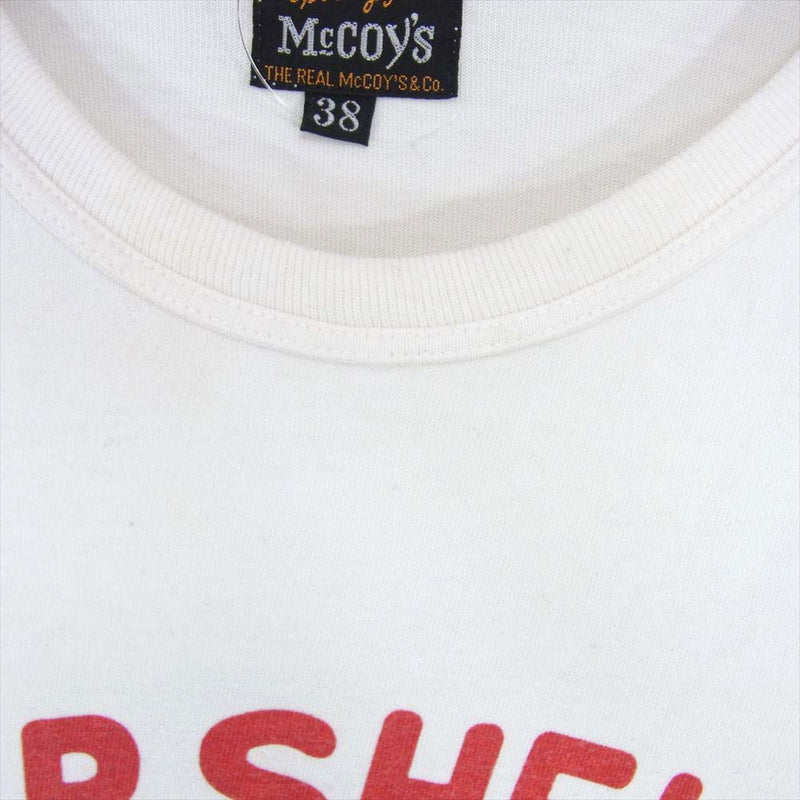The REAL McCOY'S ザリアルマッコイズ CAMP SHELBY プリント Tシャツ ホワイト系 M 38【中古】