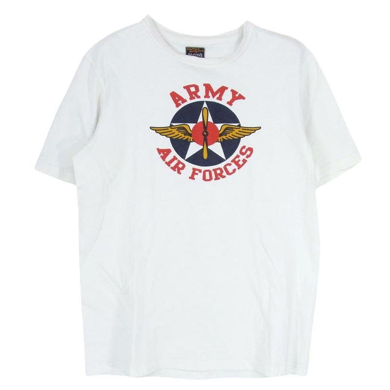The REAL McCOY'S ザリアルマッコイズ U.S.A.F プリント Tシャツ ホワイト系 L 40【中古】