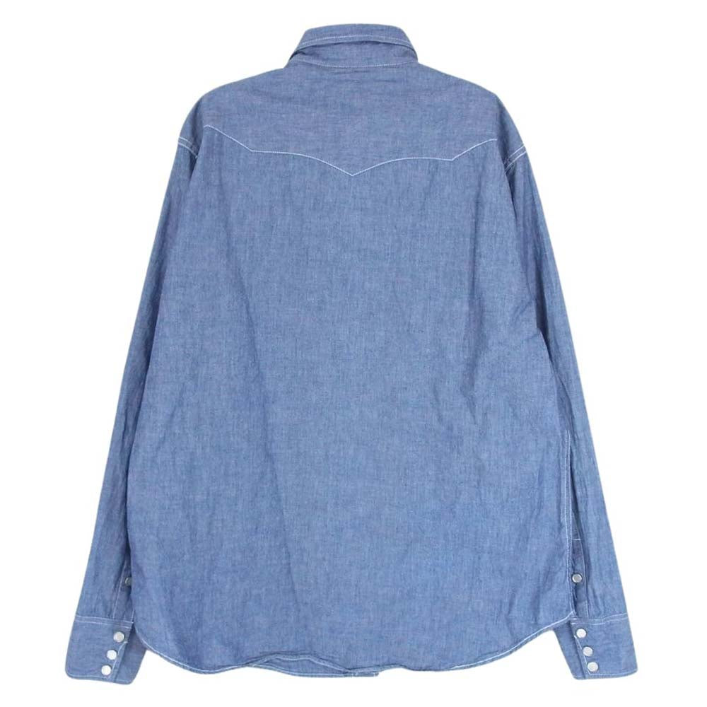 SUGAR CANE シュガーケーン SC28191 シャンブレー ウエスタン 長袖 シャツ ブルー系 16【中古】
