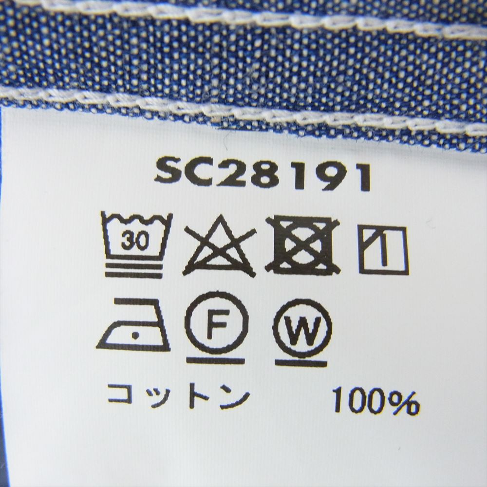 SUGAR CANE シュガーケーン SC28191 シャンブレー ウエスタン 長袖 シャツ ブルー系 16【中古】