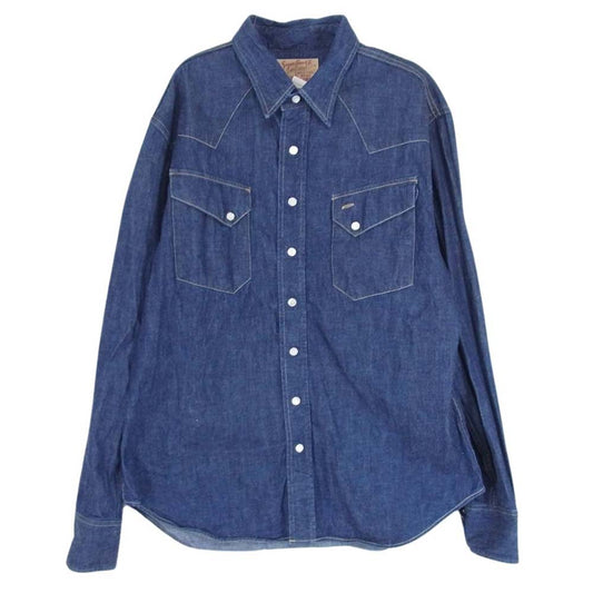 SUGAR CANE シュガーケーン SC28190 ブルーデニム ウエスタン 長袖 シャツ インディゴブルー系 16【中古】