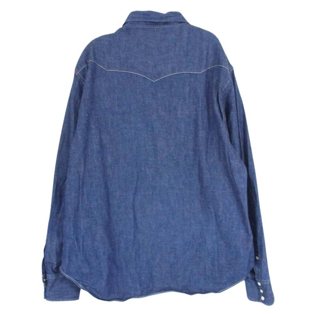 SUGAR CANE シュガーケーン SC28190 ブルーデニム ウエスタン 長袖 シャツ インディゴブルー系 16【中古】