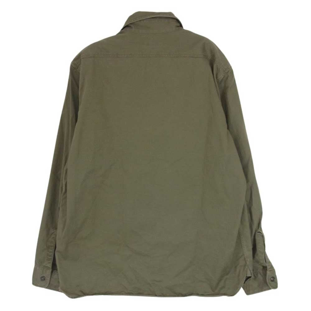 Buzz Rickson's バズリクソンズ BR26081 HERRINGBONE WORK SHIRT ヘリンボーン ワーク 長袖 シャツ カーキ系 16 16 1/2【中古】