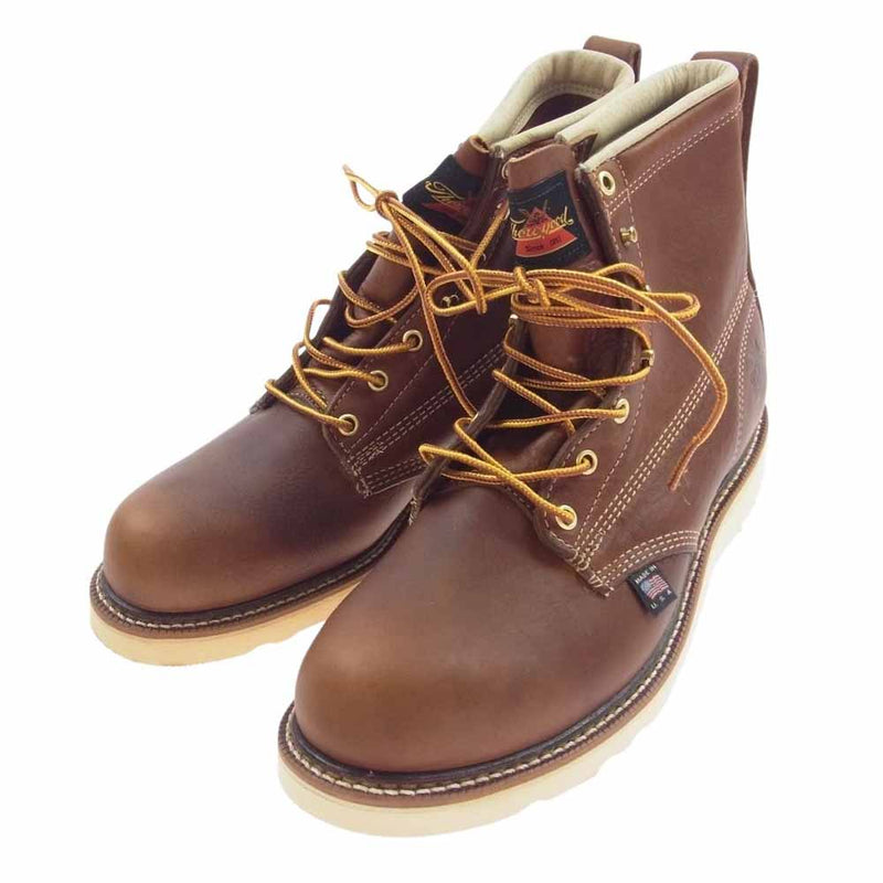 ソログッド 814-4355 PLANE TOE BOOTS プレーントゥ ブーツ ブラウン系 9 D【極上美品】【中古】