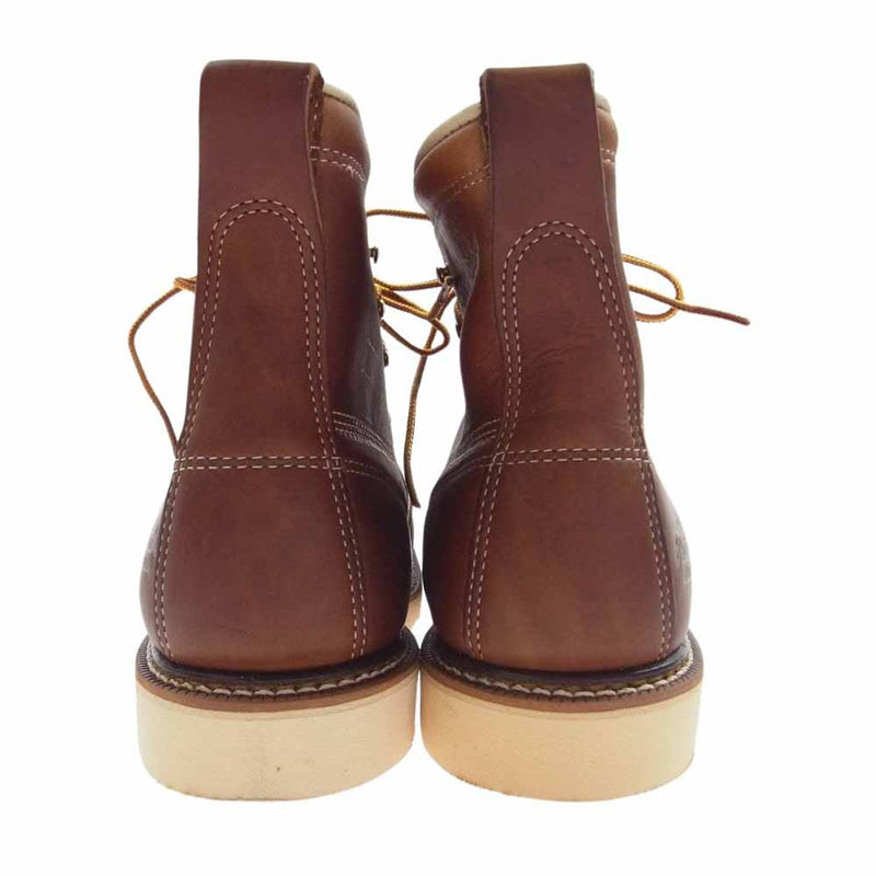 ソログッド 814-4355 PLANE TOE BOOTS プレーントゥ ブーツ ブラウン系 9 D【極上美品】【中古】